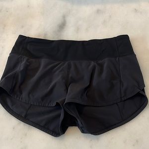 Lululemon Speed Up shorts- black size 4